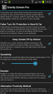 Gravity Screen Pro - On / Off