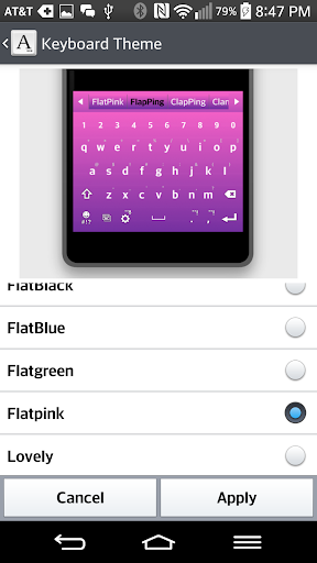 FlatPink Keyboard LG THEME