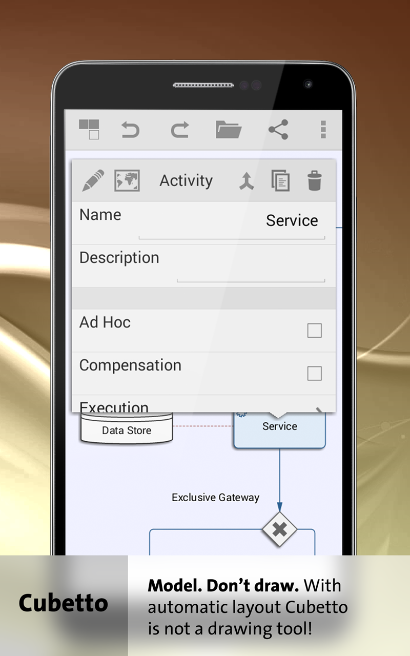 Android application Cubetto - BPMN, UML, Flowchart screenshort