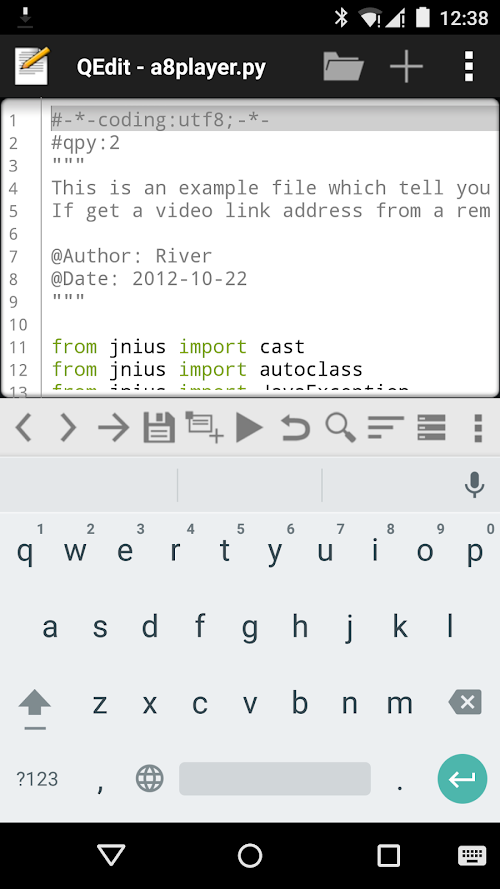 Android application QEdit Code Editor ( Pro ) screenshort