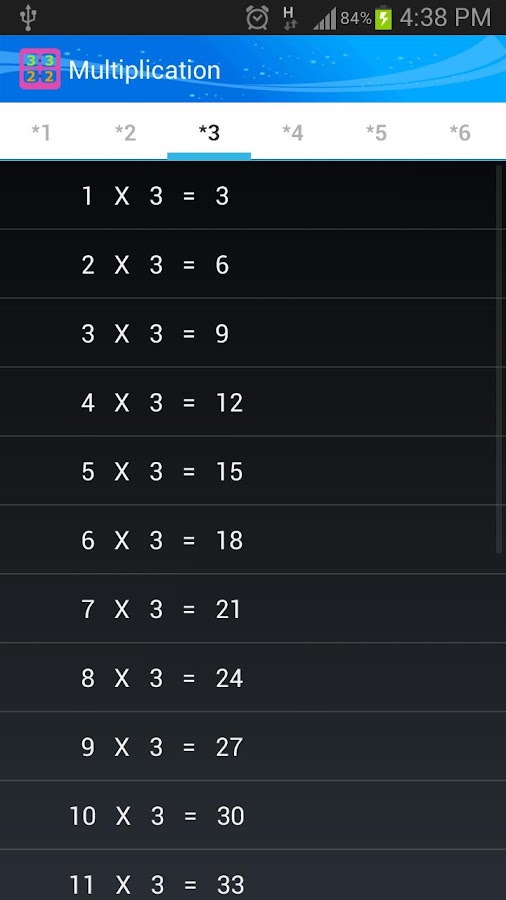 Printables 1to20table multiplication android apps on google play screenshot