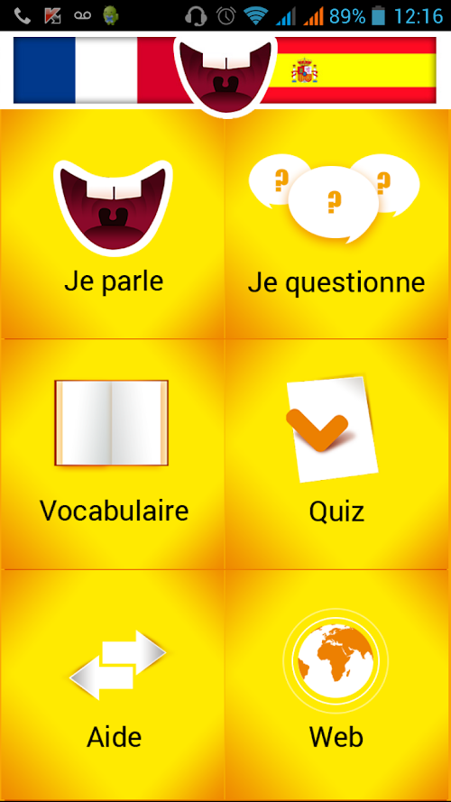 Android application Parlez Espagnol-Speed Speaking screenshort