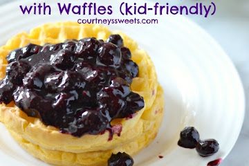 Fresh Blueberry Compote with Waffles #4MoreWaffles #shop