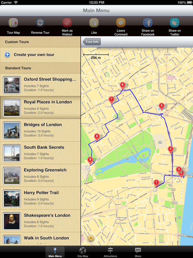 london tourist map app