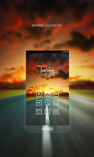 Sunset LINE Launcher Theme Screenshots 0