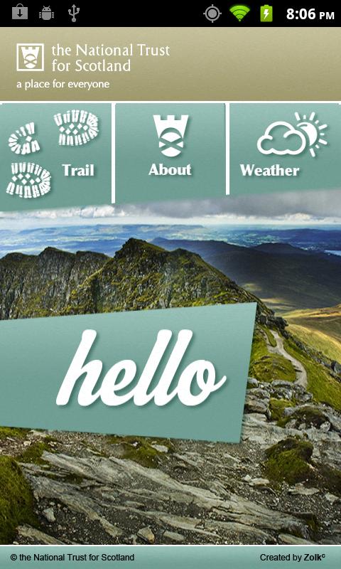 Android application Ben Lomond Trail Companion screenshort