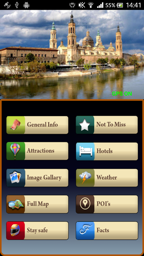 Android application Zaragoza Offline Travel Guide screenshort
