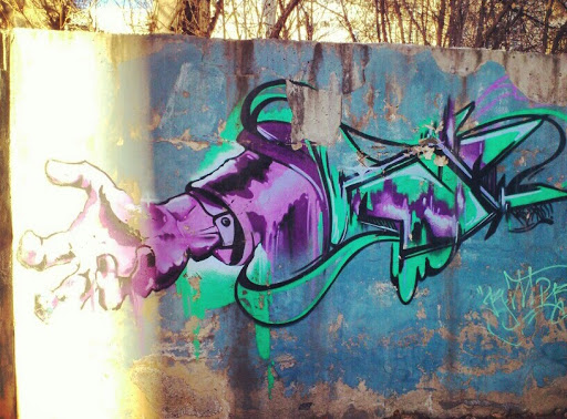 Graffiti Purple Hand