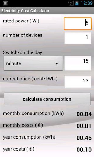 Power Cost Calculator