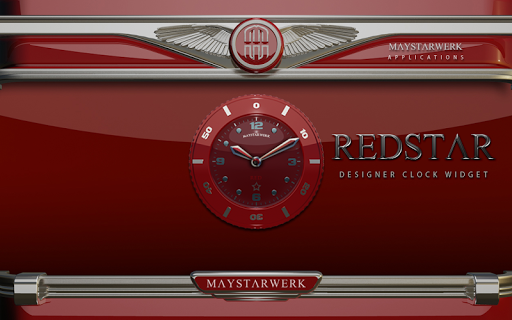 【免費個人化App】Clock Widget Red Star-APP點子