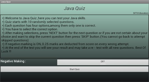 【免費教育App】Java Quiz-APP點子