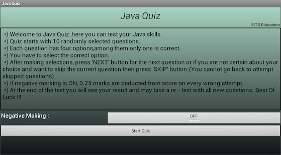 Android Quiz App - Java - Binpress