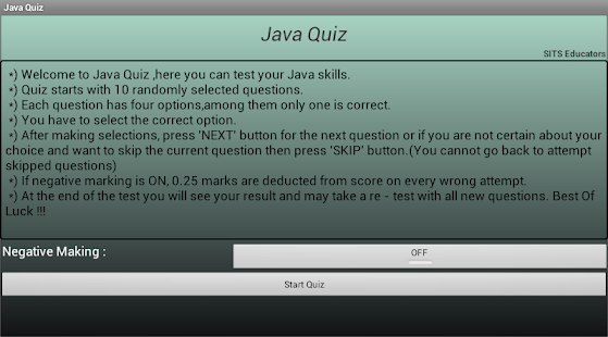 Java Quiz