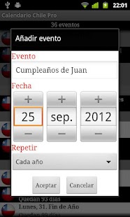 Calendario Chile PRO - náhled