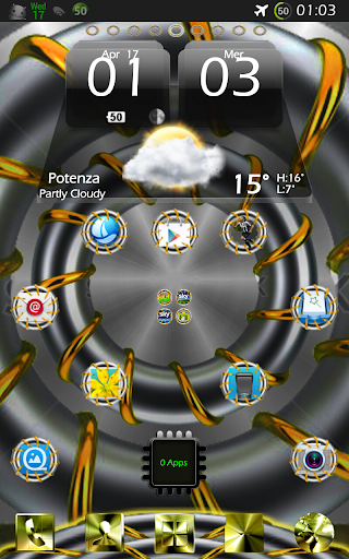 GOLD RING Theme Go Launcher Ex