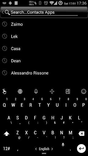 Theme TouchPal Flat Black