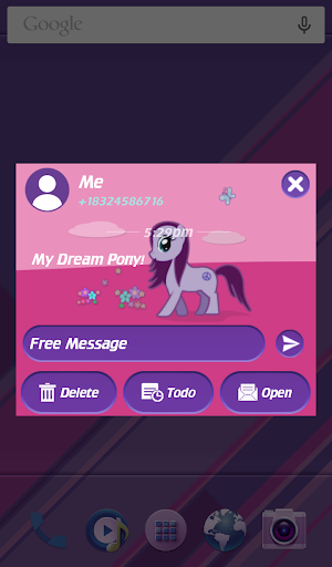 My Dream Pony theme for GO SMS