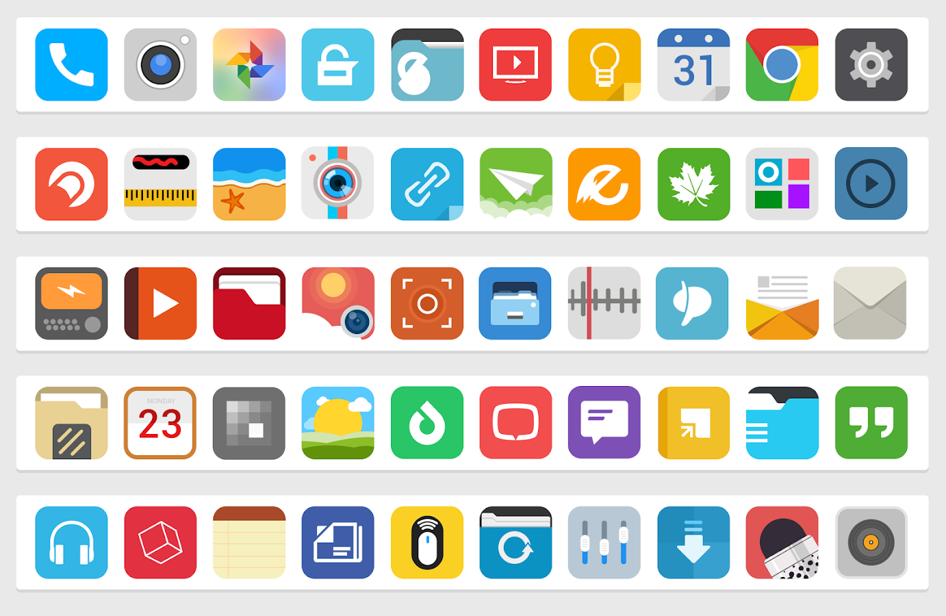 symbol live android wallpaper Morena   screenshot Pack Icon Flat