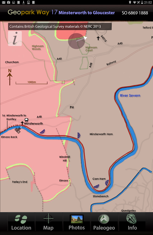 Android application Walk Minsterworth - Gloucester screenshort