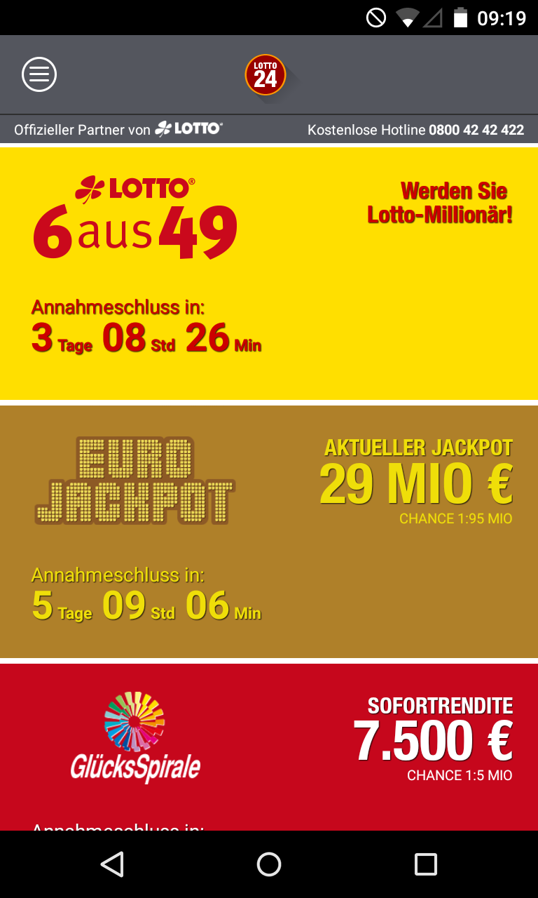 Lotto24 Lite - Ihr Lotto-Kiosk Screen 1