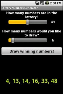 Lottery Numbers Generator