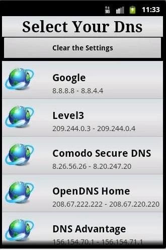 Change Dns