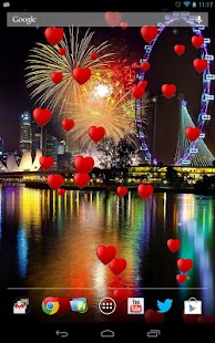 Free Download Romantic floating hearts LW APK for PC