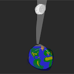 earth and moon