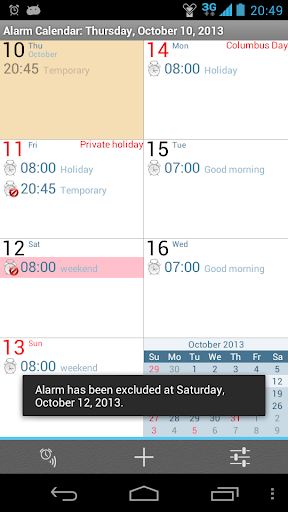 Alarm Calendar