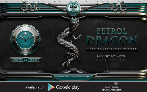 【免費個人化App】dragon digital clock petrol-APP點子