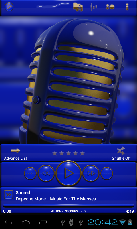 gold blue power amp skin Screen 2