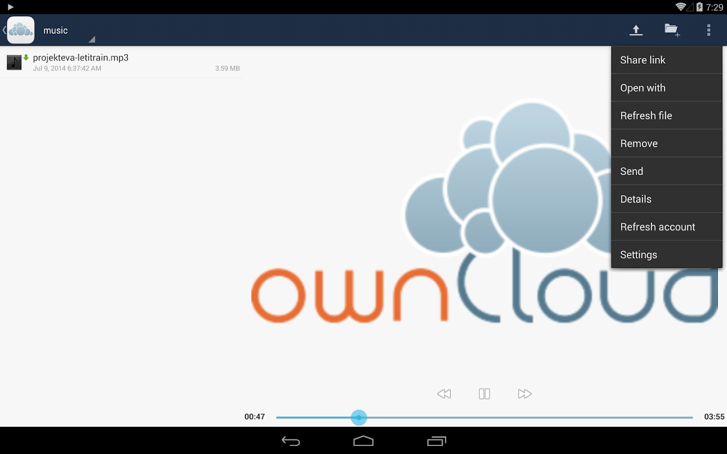 ownCloud - screenshot