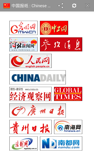 中国的所有报纸