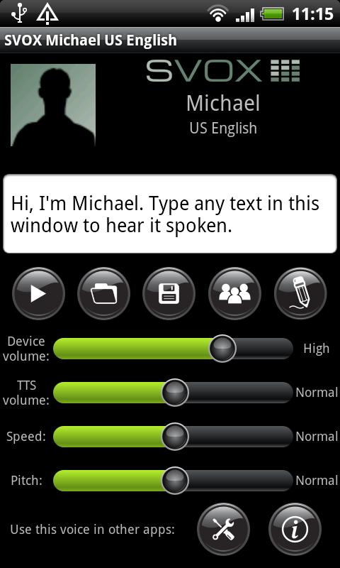 Android application SVOX US English Michael Voice screenshort