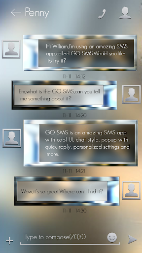 【免費個人化App】GO SMS METAL THEME-APP點子