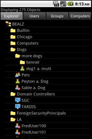    ActiveDir Manager- screenshot  