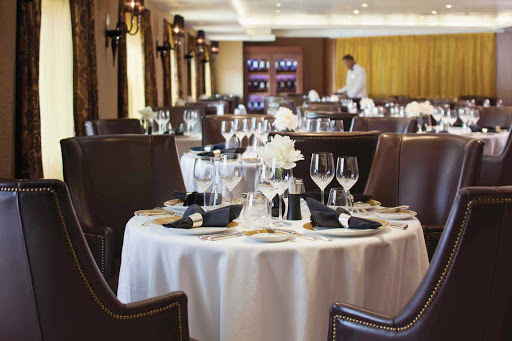 Regent-Seven-Seas-Navigator-Prime7-2 - While sailing on Seven Seas Navigator, enjoy the classic steakhouse cuisine in the intimate Prime 7 dining room. Prime 7 is by reservation only (no extra charge).