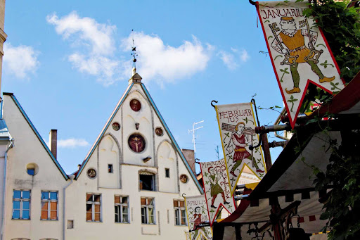 See the months of the year with medieval-style banners when you sail to Tallinn, Estonia, with Azamara Journey or Quest.