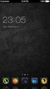 download Dark Texture C Launcher Theme free
