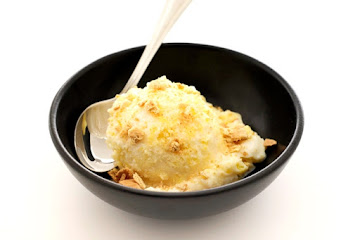Mango Frozen Yogurt with Graham Crackers