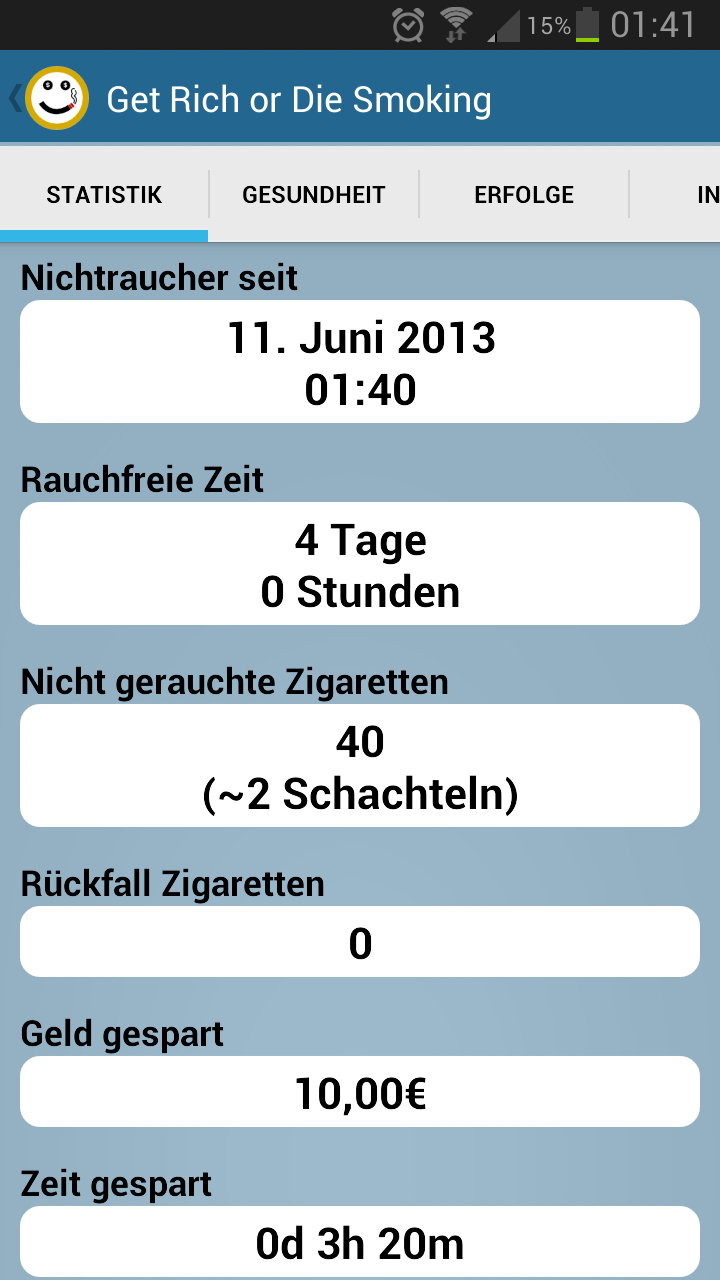 Android application Get Rich or Die Smoking screenshort