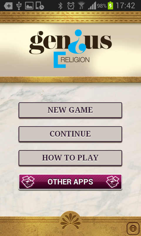 Genius Religion Quiz Screen 1