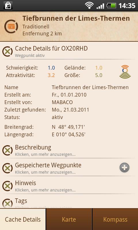    CacheDroid- screenshot  