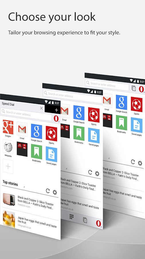 Opera Mini beta web browser - screenshot
