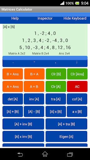 Matrices Calculator