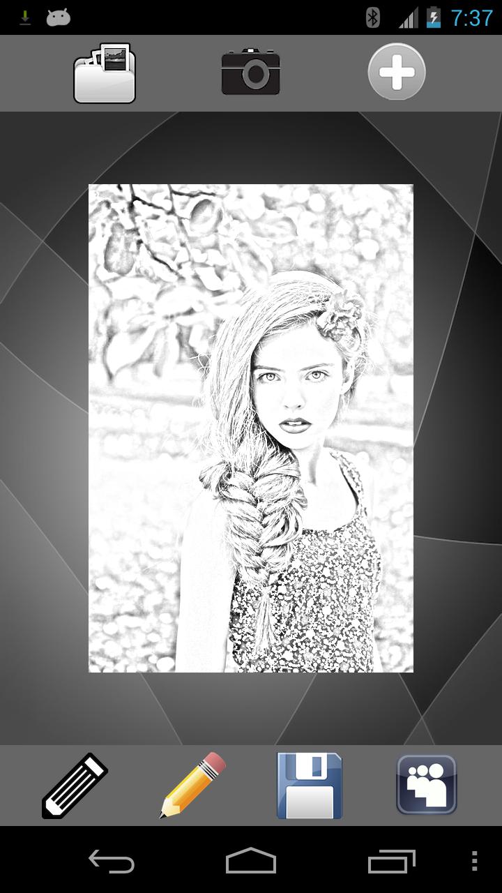Android application Portrait Sketch screenshort