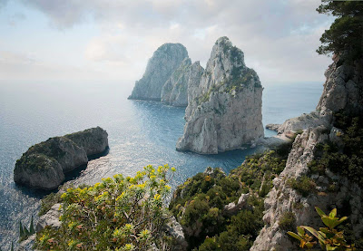 The Faraglioni of Capri, Italy, are three geological stacks that have survived earthquakes and landslides.