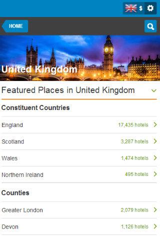 United Kingdom Hotel booking