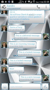 Free Download Theme Frame W Blue for SMS APK for PC