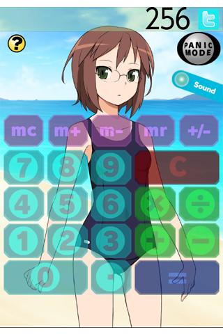 Android application CalcGirl-Old School Mizugi screenshort